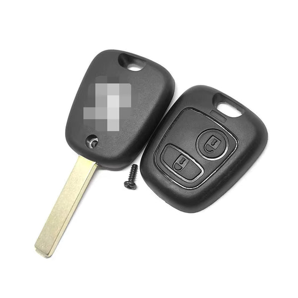 For Peugeot 2 button remote key blank with 307 key blade