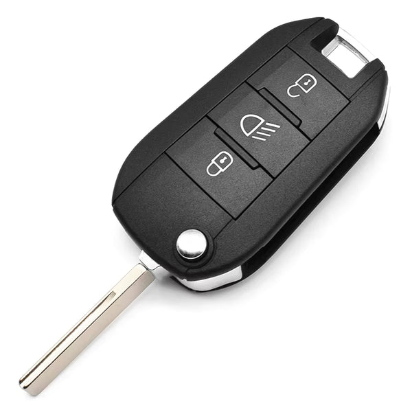 For Peugeot 3 button remote key blank with HU83 blade