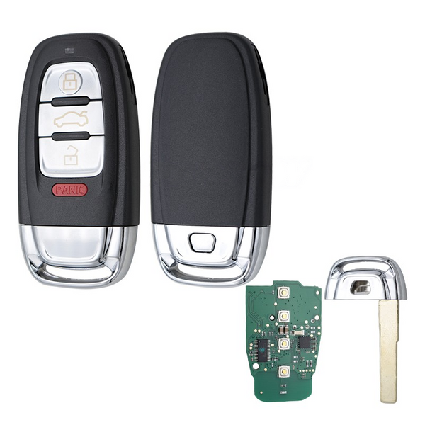For Audi Keyless 3+1 button remote key with 315mhz For Audi A6, A8, Q3,Q5,Q7,NPXF7945AC1500 CMK008 05 Tn616381 only your remote key is like this, all remote key can use