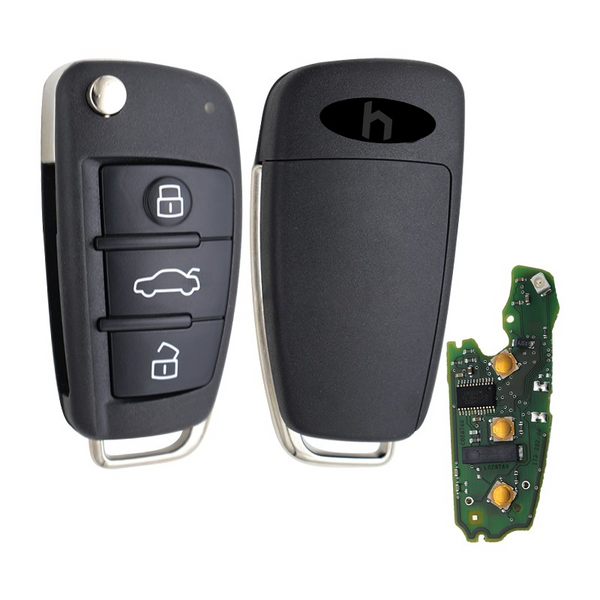 For Original Audi Q2 Q3 3 button keyless go remote key with MQB48  ID48 (megmos AES)433mhz FCCID:81A837220