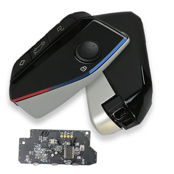 For BMW FEM BDC CAS4 CAS4+ 4 button Smart Remote Key with 315MHz HTTAG-PRO(ID49) PCF7953P chip Sliver Color